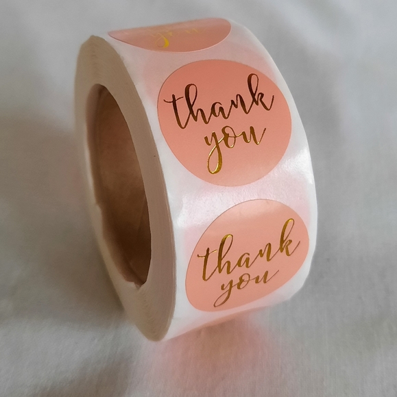 New! 500 Piece Thank you stickers - Picture 2 of 5
